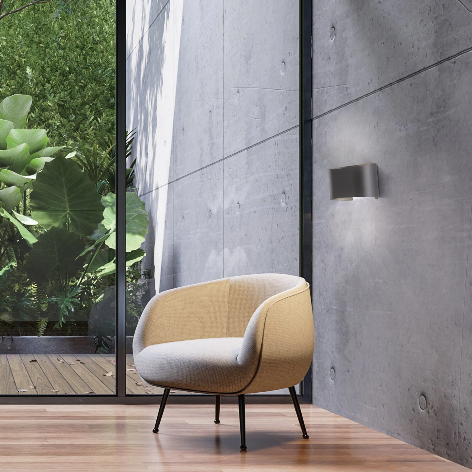 Applique LED Wall, Ã 2 Lampes, Ronde, Noire - Image 6