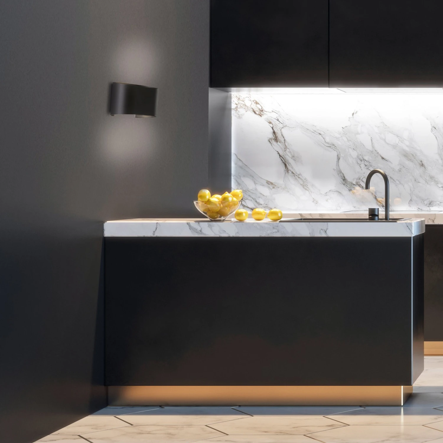 Applique LED Wall, Ã 2 Lampes, Ronde, Noire - Image 7