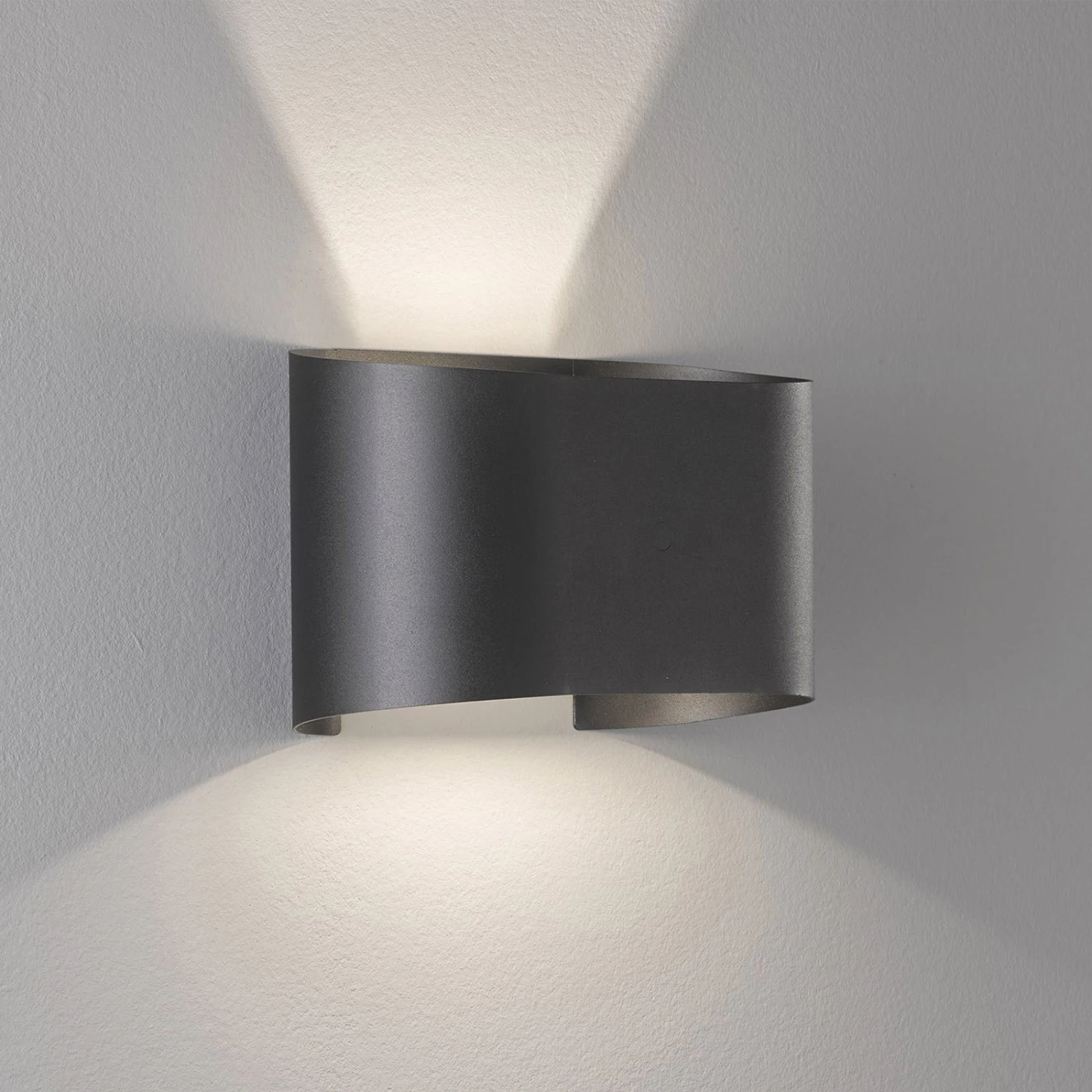 Applique LED Wall, Ã 2 Lampes, Ronde, Noire