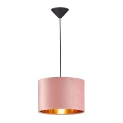 Suspension Aura Abat-jour Velours, Ø 30 cm, Rose