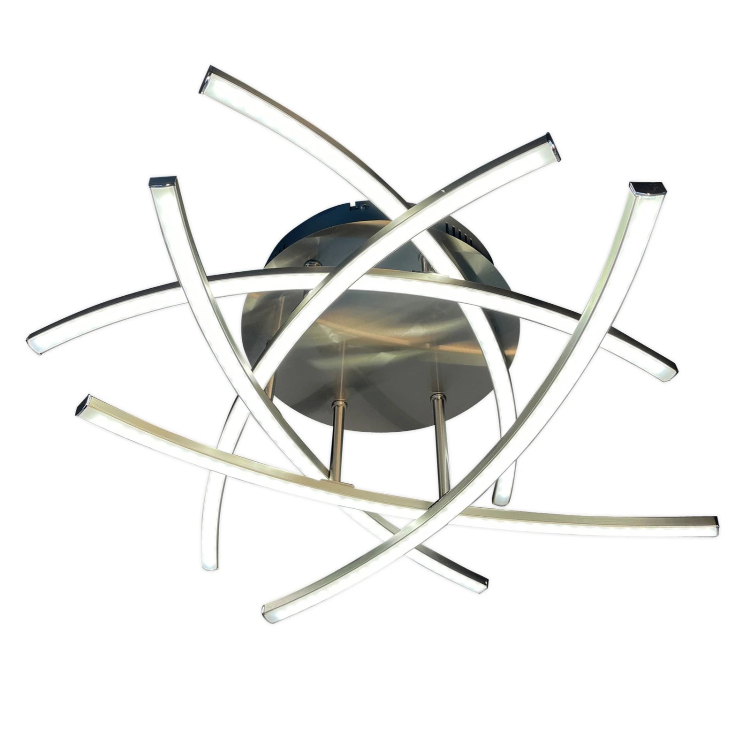 Plafonnier LED Cross Tunable White 6 Lampes Nickel - Image 2