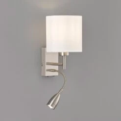 Applique Dreamer Liseuse LED Nickel/chintz Blanc