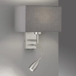 Applique Dream Ă Liseuse LED, Gris/nickel