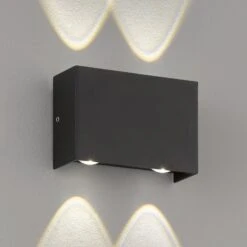 Applique D'extérieur LED Tokio Noire, 4 Lampes
