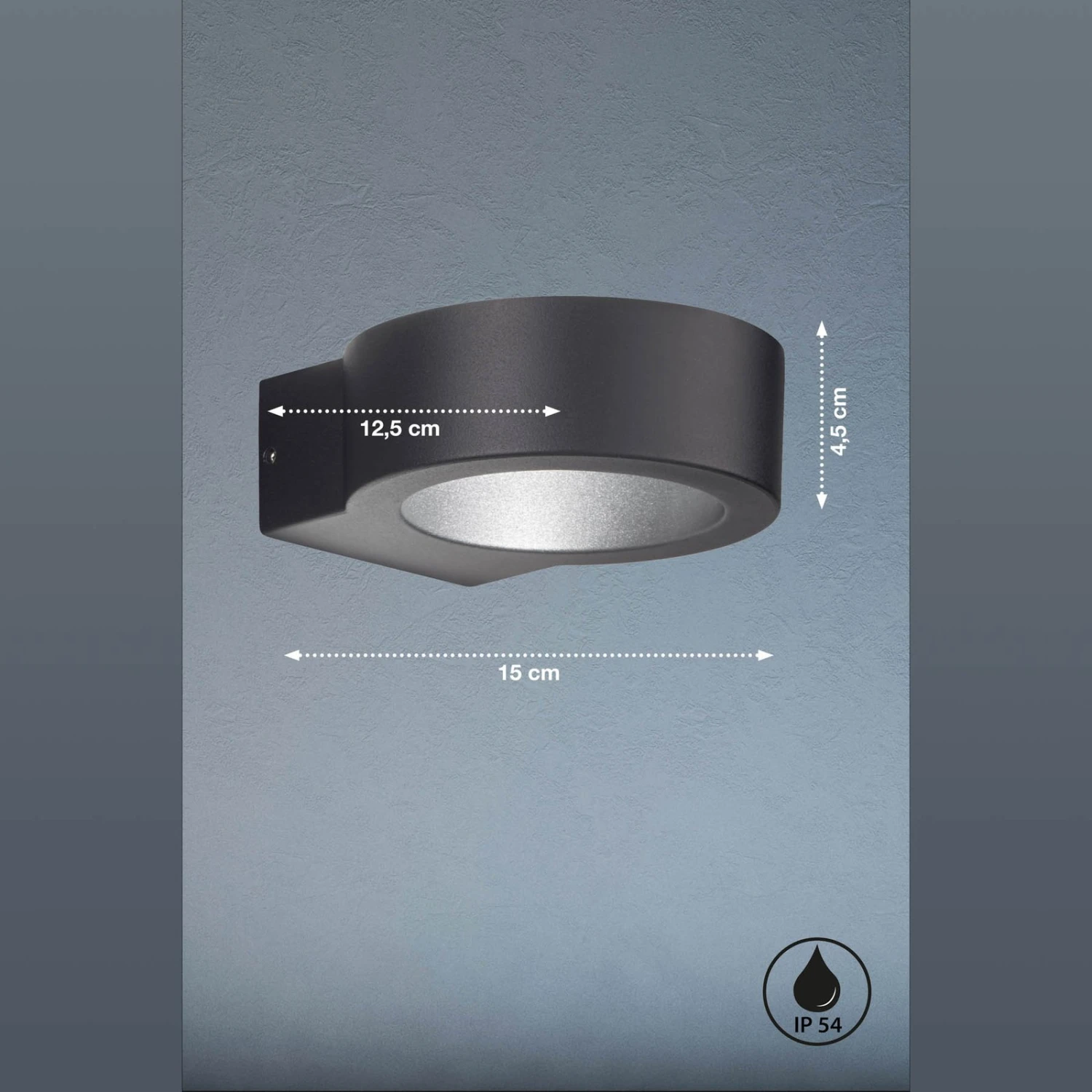 Applique D'extérieur LED Torres, Ronde, Noire - Image 4