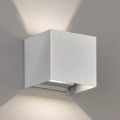 Applique D’extérieur LED Wall, Cubique, Argentée