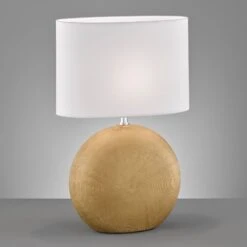 Lampe à Poser Foro Dorée/blanche, Hauteur 53 cm