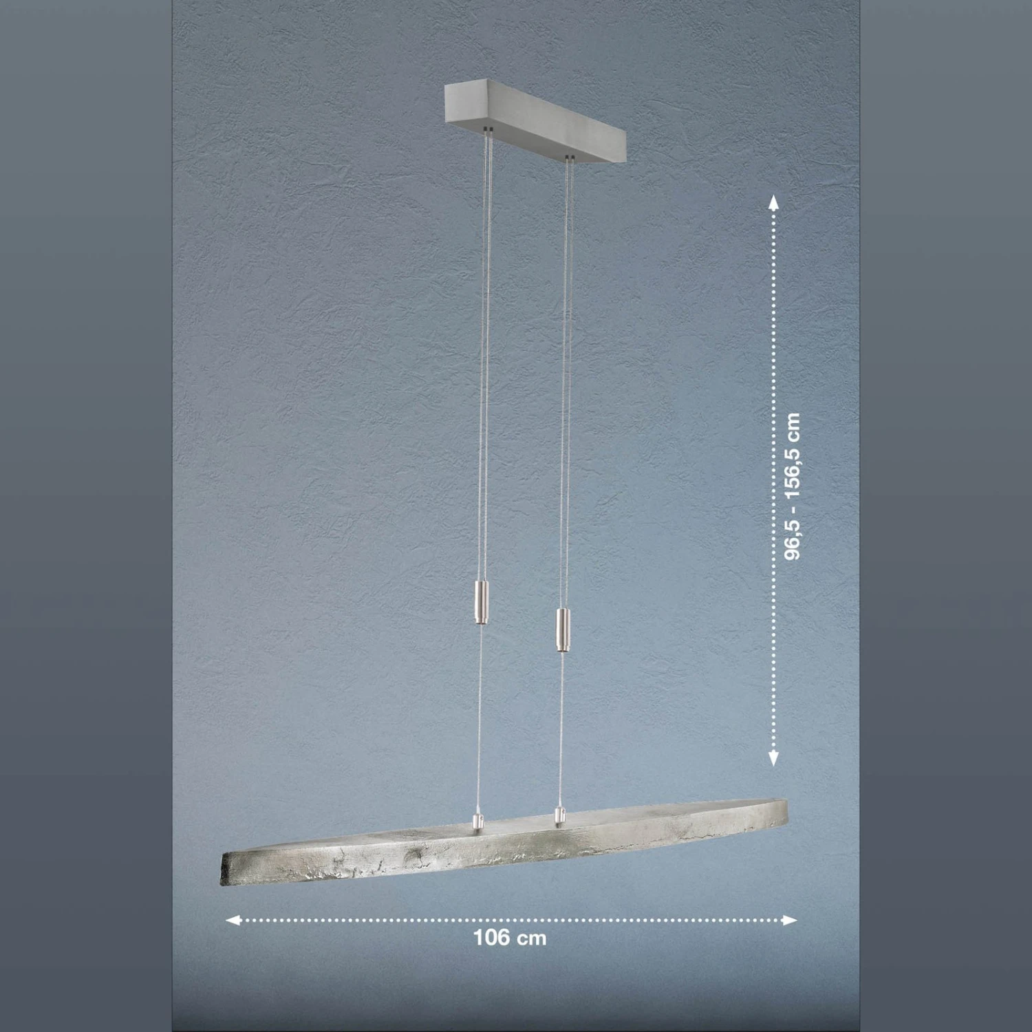 Suspension LED Colmar, CCT, Nickel, Long 106cm - Image 4