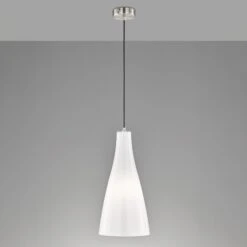 Suspension Zeal, Nickel Mat/opale, Ø 18 Cm