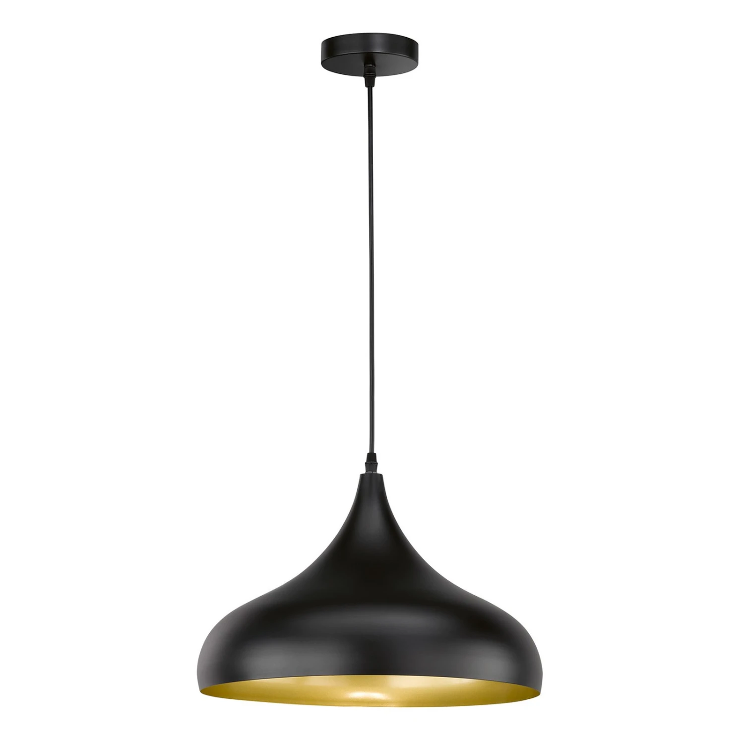 Suspension Poncho, Noire/dorée, Forme D’oignon - Image 2