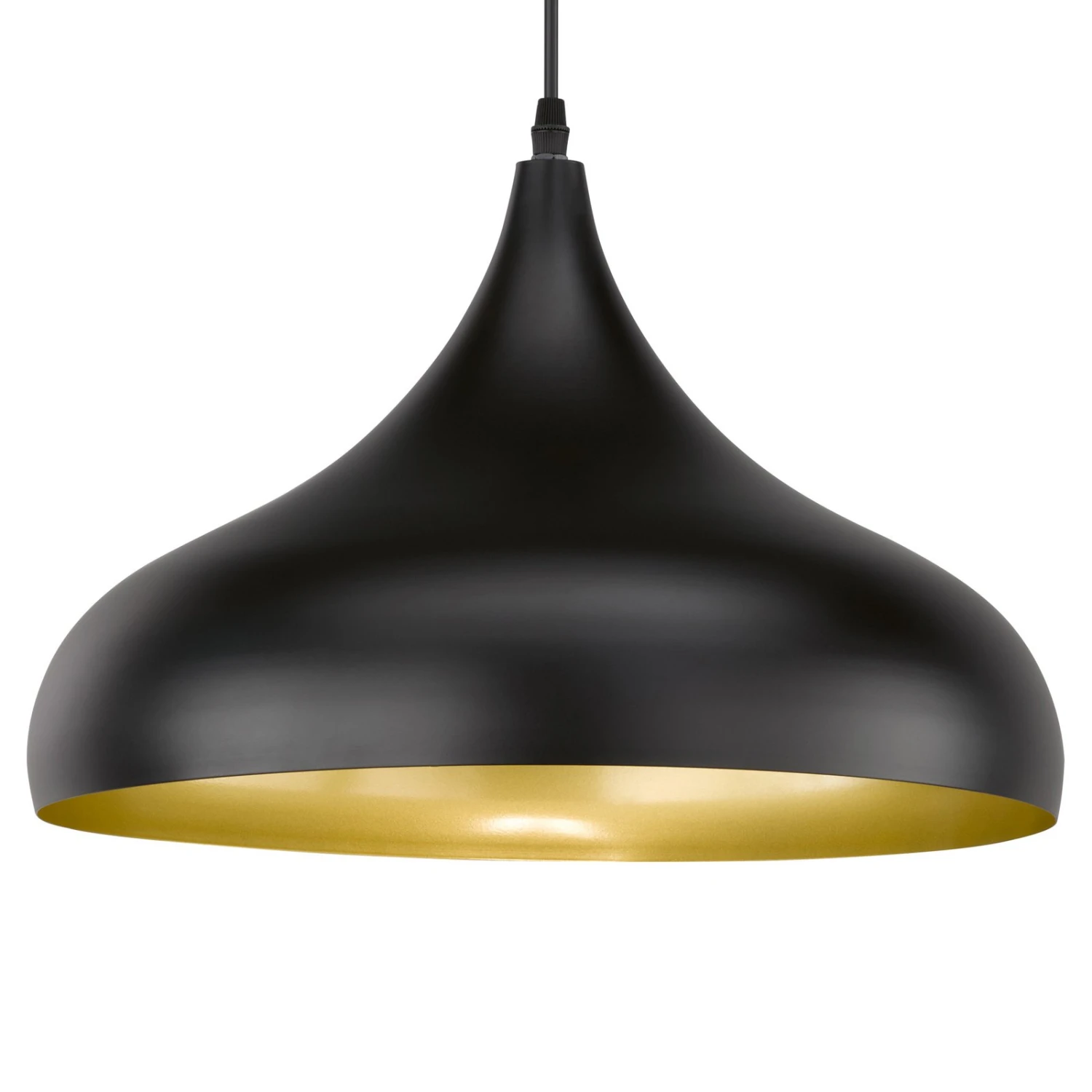 Suspension Poncho, Noire/dorée, Forme D’oignon - Image 3