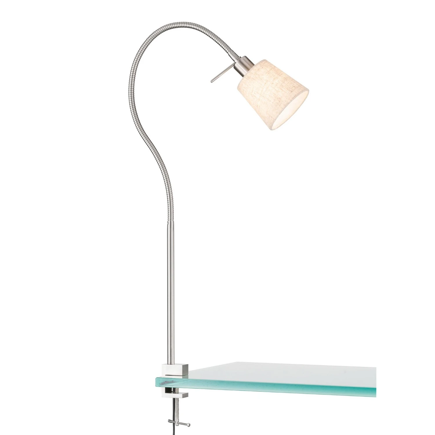 Lampe à Pince Jam, Abat-jour Lin, Nickel/sable - Image 2