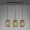 Suspension Hummel En Bambou, Trois Lampes