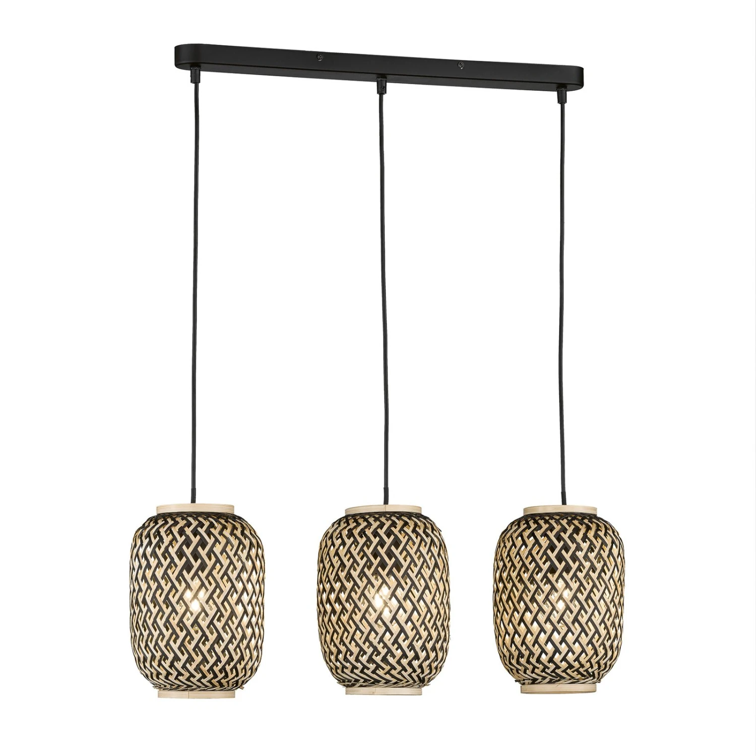 Suspension Hummel En Bambou, Trois Lampes - Image 3